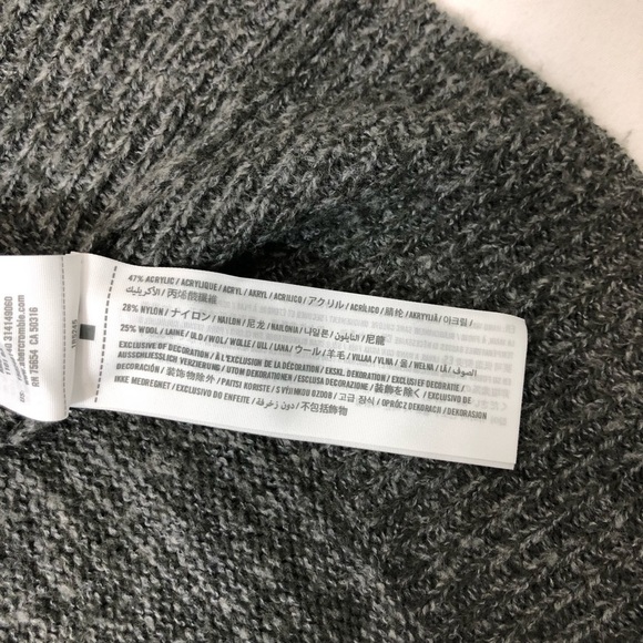 Abercrombie And  Fitch Wool Blend Soft Open Waterfall Marled Gray Cardigan XS/S - Picture 13 of 14